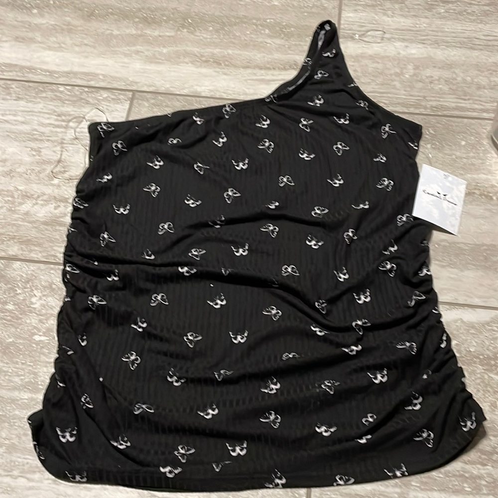 Rebellious Dreamer butterfly one shoulder top